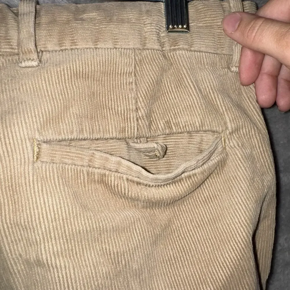 Polo Golf Ralph Lauren Corduroy Pants Tan Men's 32x34 Preppy *Read*
